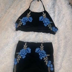 Blue and black set